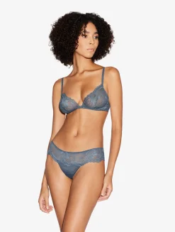 La Perla Sujetador Sin Aros De Encaje Azul Oscuro