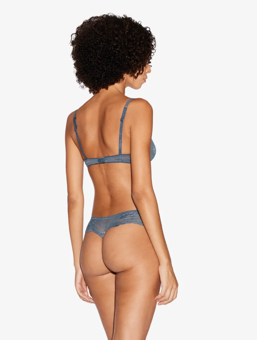 La Perla Sujetador Sin Aros De Encaje Azul Oscuro