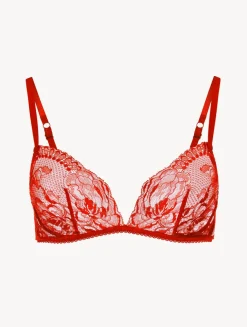 La Perla Sujetador Sin Aros De Encaje Rojo