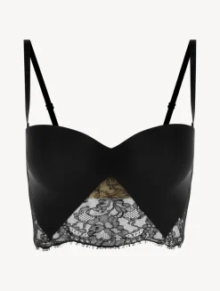 La Perla Sujetador Sin Tirantes De Lycra® Con Encaje Chantilly Color Negro