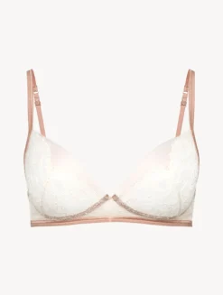 La Perla Sujetador Soft Bralette De Color Claro Y Rosa Nude Con Encaje Leavers