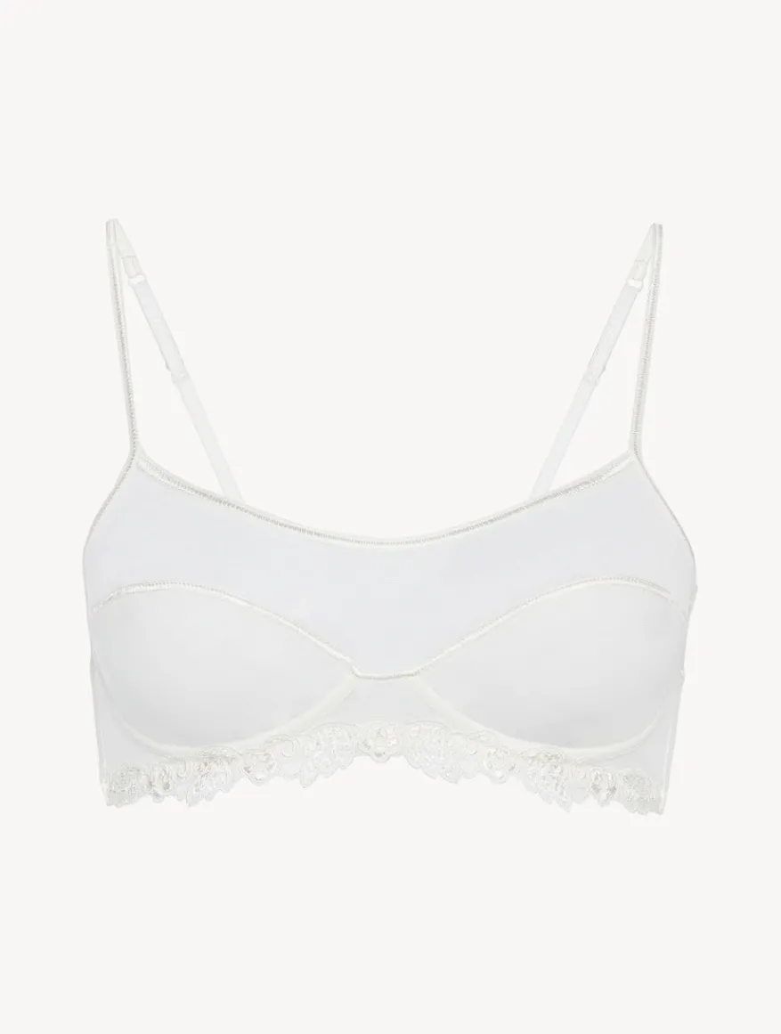 La Perla Sujetador Tipo Bralette De Tul Elástico Blanquecino