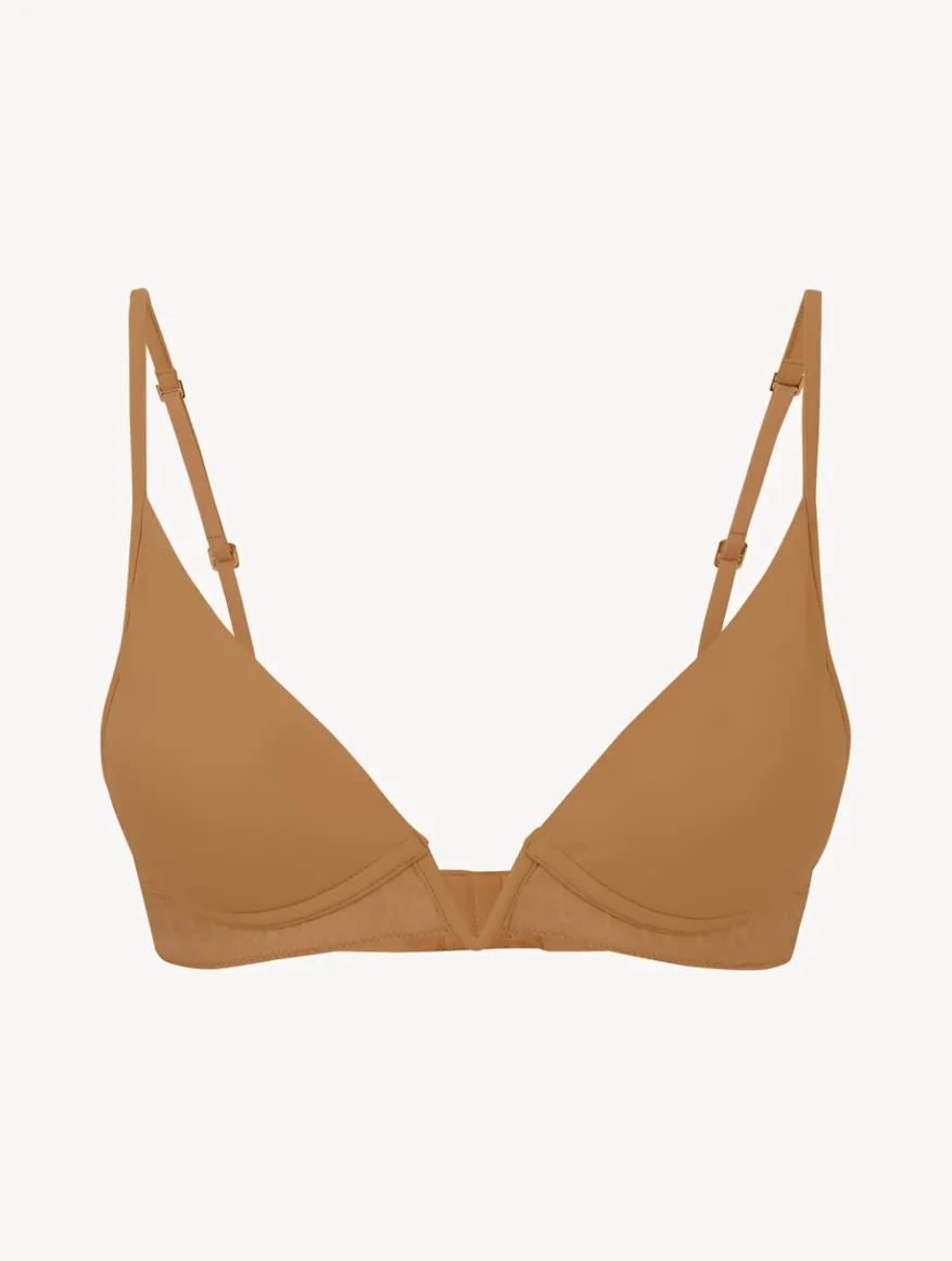 La Perla Sujetador Triangular Acolchado Sin Aro Y Escote En V Color Avellana