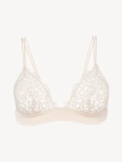 La Perla Sujetador Triangular Beige Rosado Con Macramé