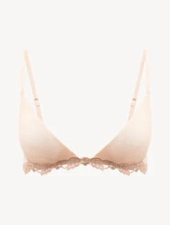 La Perla Sujetador Triangular De Tul Elástico Arena Transparente