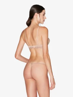 La Perla Sujetador Triangular De Tul Elástico Arena Transparente