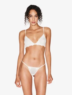 La Perla Sujetador Triangular De Tul Elástico Blanquecino Transparente