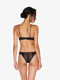 La Perla Sujetador Triangular De Tul Elástico Negro Transparente
