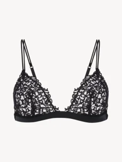 La Perla Sujetador Triangular Negro Con Macramé