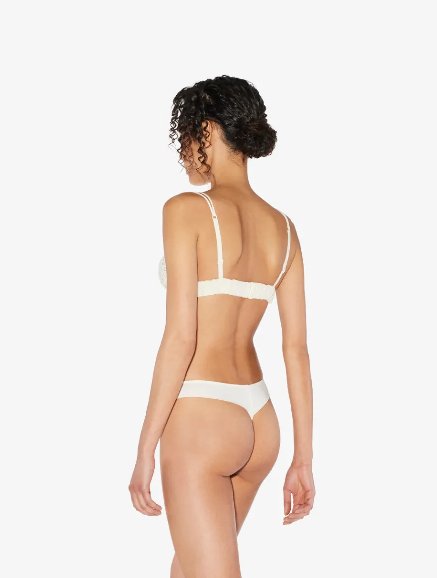 La Perla Tanga Blanquecino Con Macramé