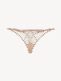 La Perla Tanga Con Encaje De Color Rosa Antiguo