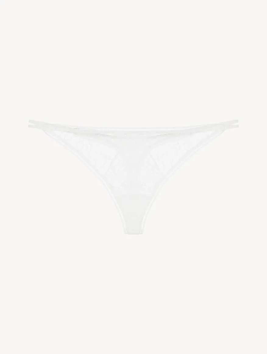 La Perla Tanga Con Encaje De Color Hueso