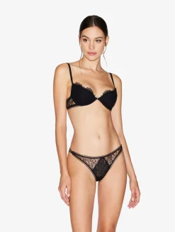 La Perla Tanga Con Encaje De Color Ónix