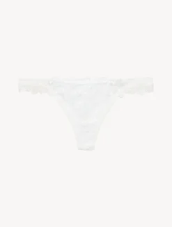 La Perla Tanga Con Encaje Leavers De Color Hueso
