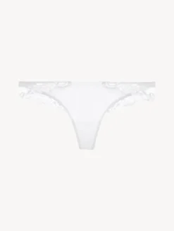 La Perla Tanga De Algodón Blanco