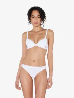 La Perla Tanga De Algodón Blanco