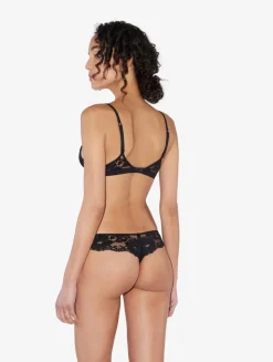 La Perla Tanga De Algodón Negro
