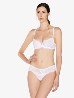 La Perla Tanga De Encaje Leavers Stretch Blanco