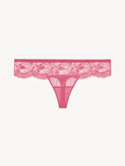 La Perla Tanga De Encaje Leavers Stretch Wild Orchid
