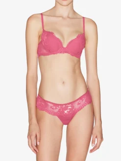 La Perla Tanga De Encaje Leavers Stretch Wild Orchid