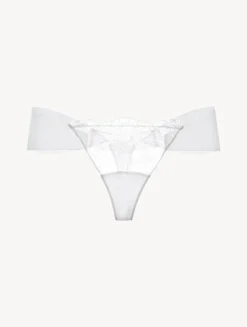 La Perla Tanga De Lycra® Con Encaje Chantilly Color Blanco