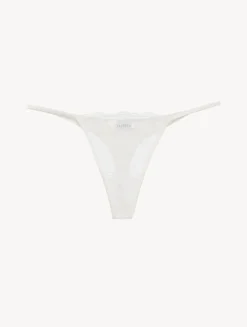 La Perla Tanga En Hueso Con Tul Bordado