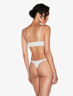 La Perla Tanga En Hueso Con Tul Bordado