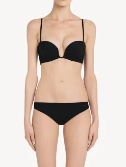 La Perla Tanga En Lycra Color Negro