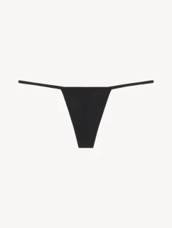 La Perla Tanga En V En Lycra Color Negro