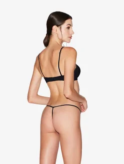 La Perla Tanga En V En Lycra Color Negro