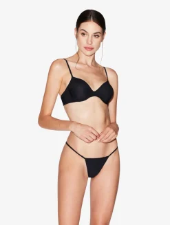 La Perla Tanga En V En Lycra Color Negro