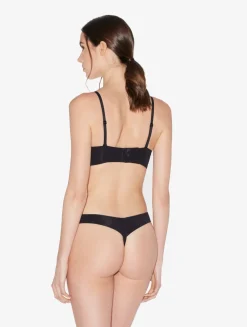 La Perla Tanga Negro Con Macramé