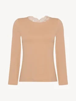 La Perla Top De Manga Larga De Algodón Natural