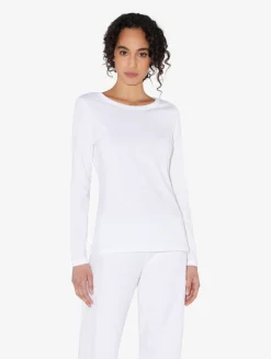 La Perla Top De Manga Larga De Algodón Blanco
