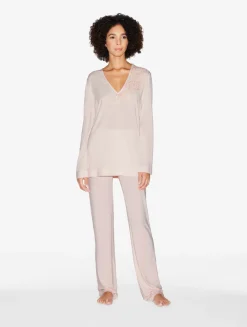 La Perla Top De Manga Larga En Modal Rosa