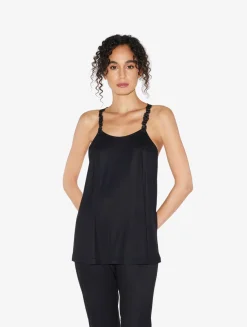 La Perla Top De Modal Con Tul Bordado Negro